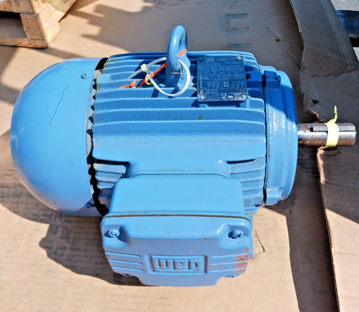 New Weg 5 HP Ac Electric Motor 182/4T Frame 208-230/460 Vac 1750 Rpm Tefc 1-1/8″