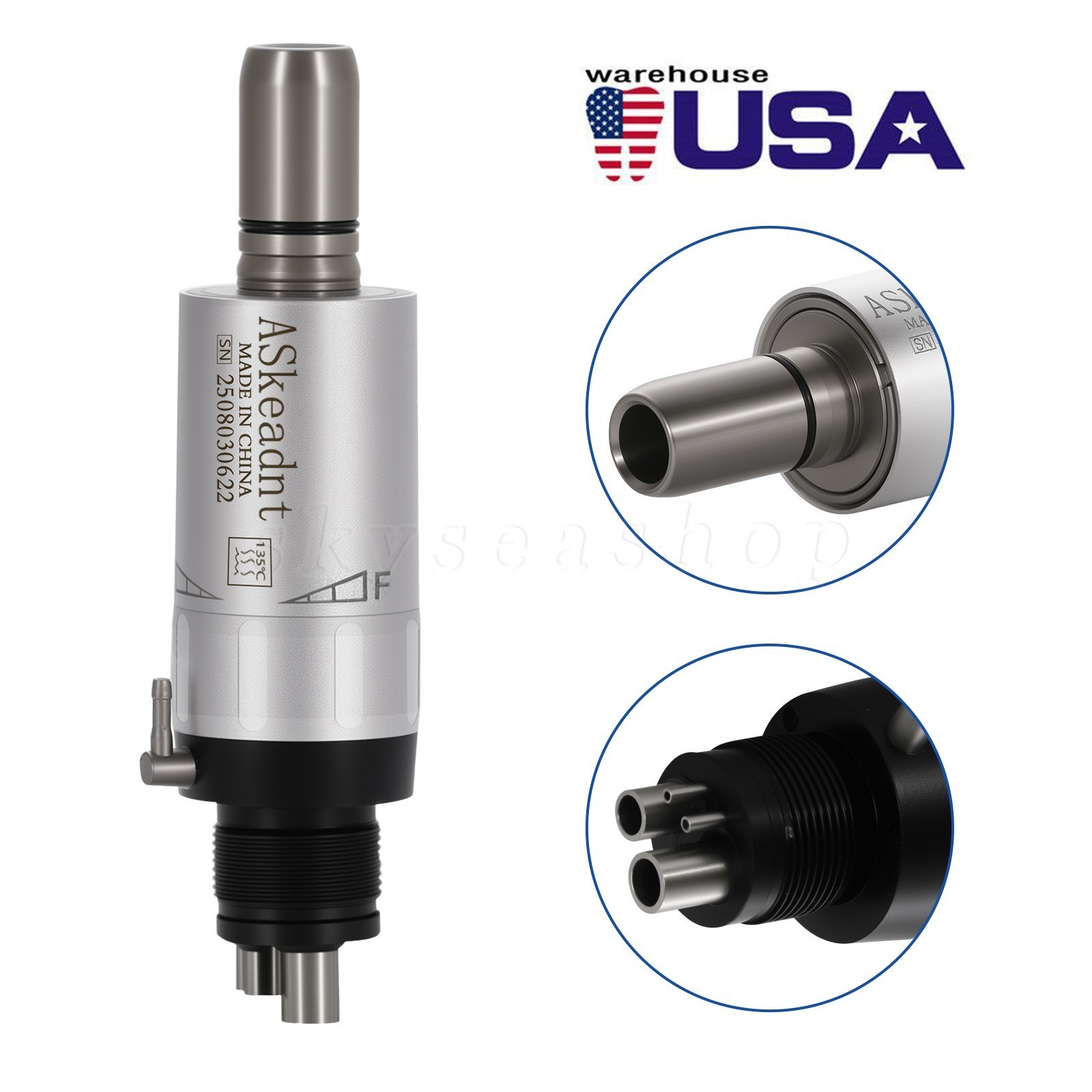 ASkeadnt Dental slow low Speed Handpiece Air Motor 4 Holes E-Type Connector FX
