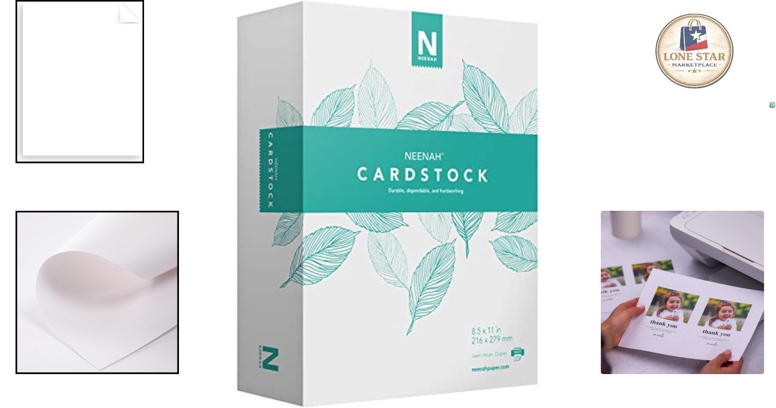 110 lb White Index Cardstock, 300 Sheets, 94 Brightness, 8.5″ x 11″
