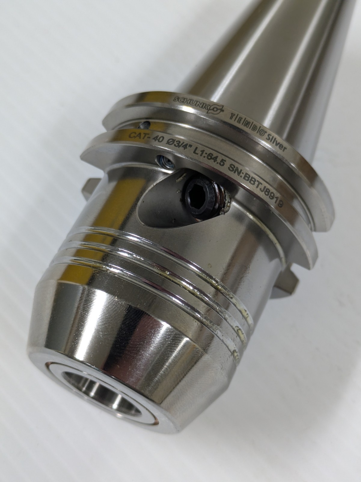 SCHUNK TENDO SILVER CAT40 Ø3/4″ x 64.5mm HYDRAULIC TOOLHOLDER 1436820 NEW