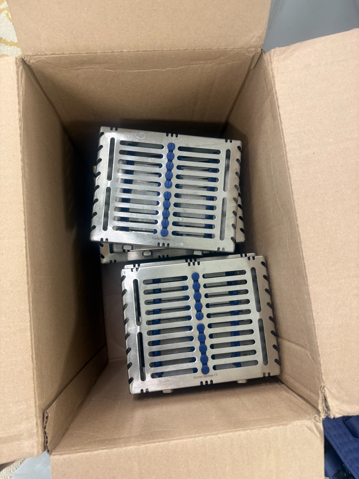 16 GERMAN DENTAL SURGICAL AUTOCLAVE STERILIZATION CASSETTE BOX 7.25″LX 5″W X0.75