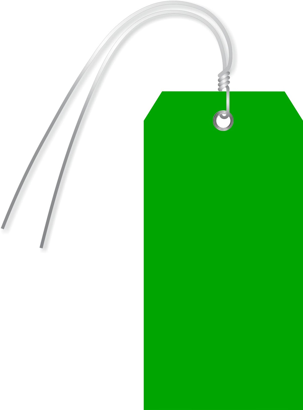 100 PCS Green Plastic Tags Wires TearProof Writable Size5 4.75×2.375 Inch