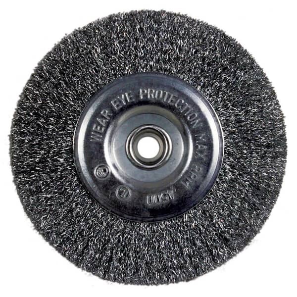6-Inch Coarse Wire Wheel Brush for Bench Grinder – Heavy-Duty Steel Bristles