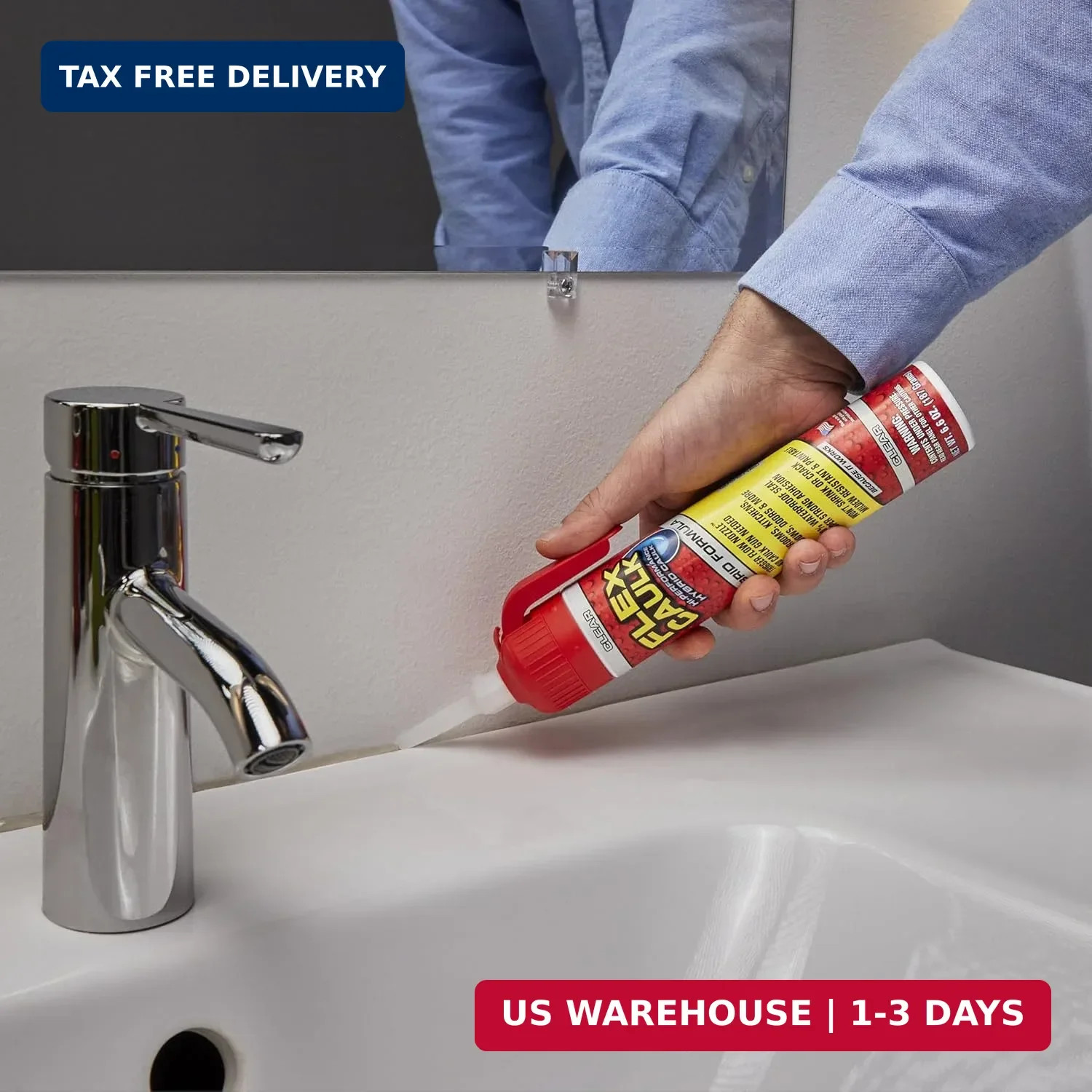 Flex Caulk, Waterproof & Weatherproof Hybrid Polymer Sealant, Strong, Paintable,