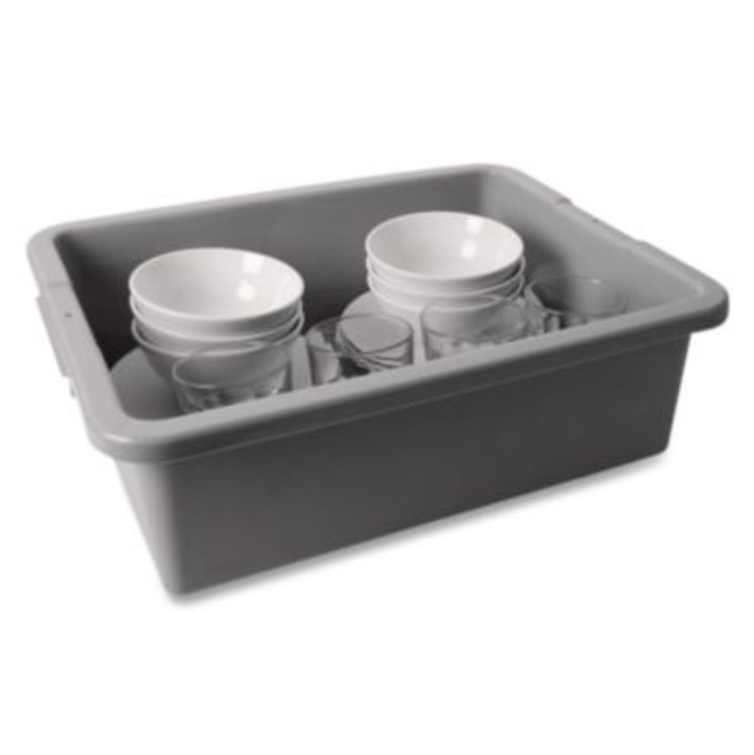 Rubbermaid Commercial Bus/Utility Box, Gray 17.3″ x 7″ x 21.5″,