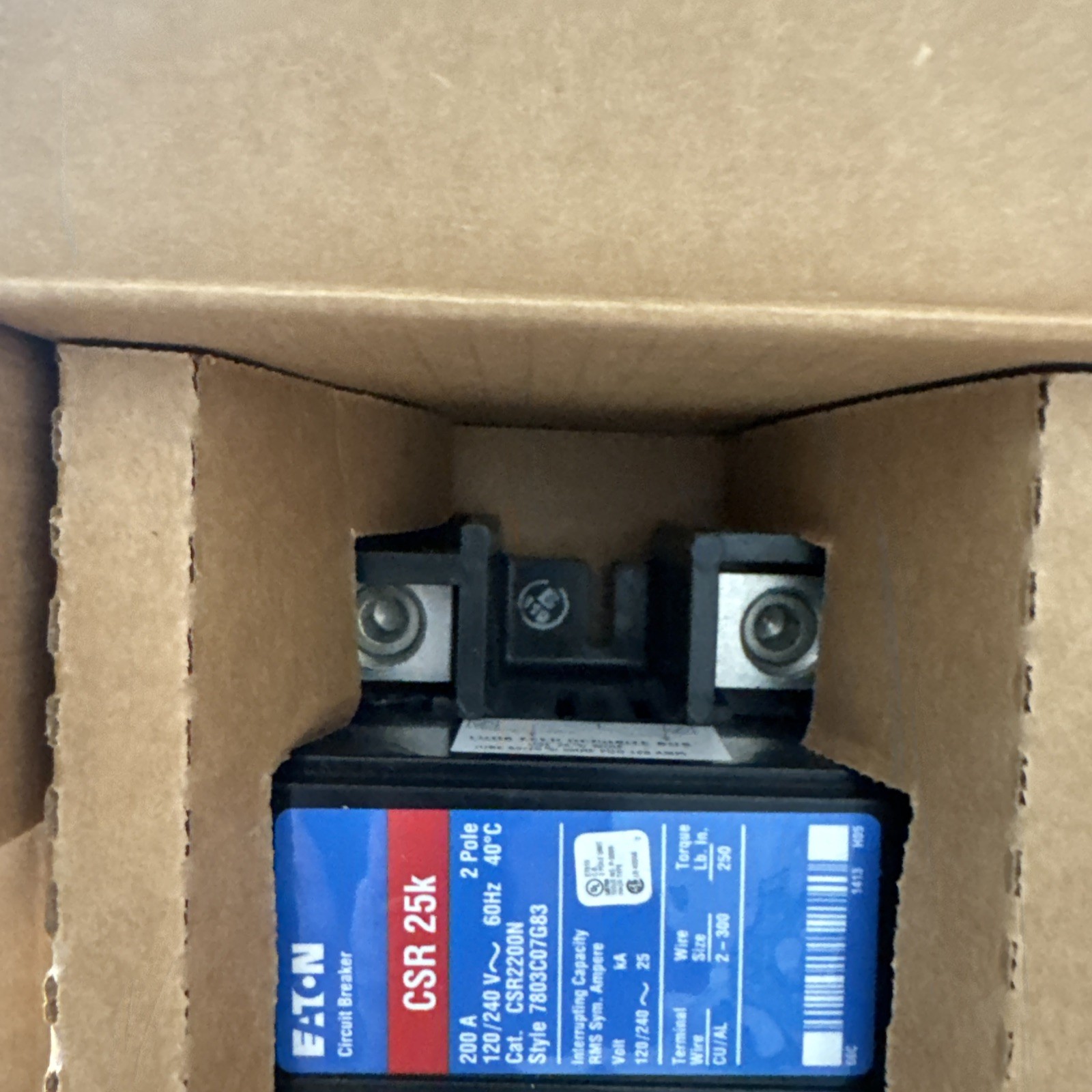 Eaton CSR2200N Type CSR Standard Circuit Breaker – Black