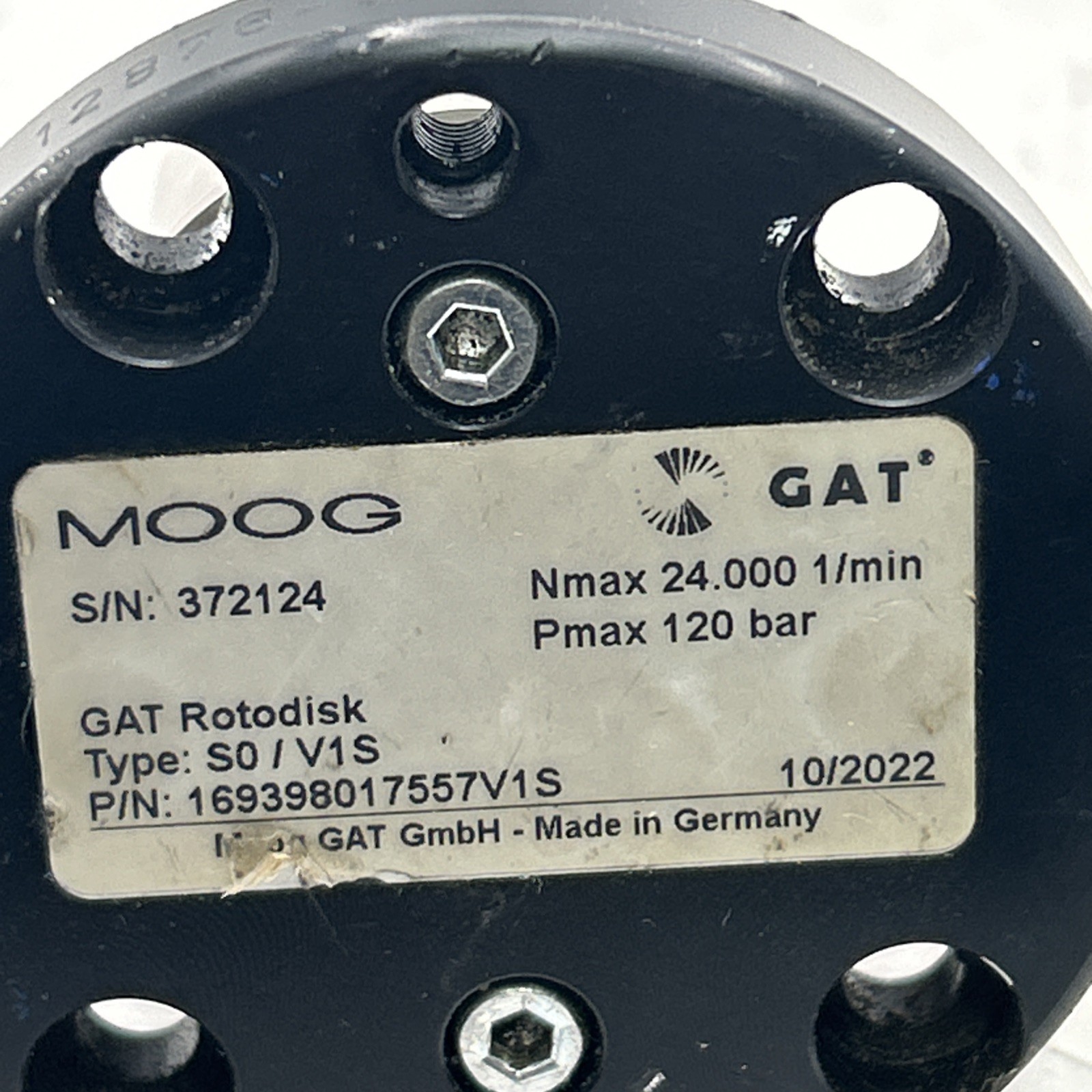 Moog S0/V1S rotary joint 169398017557V1S 24.000 1/min 120 Bar 30 Days Warranty