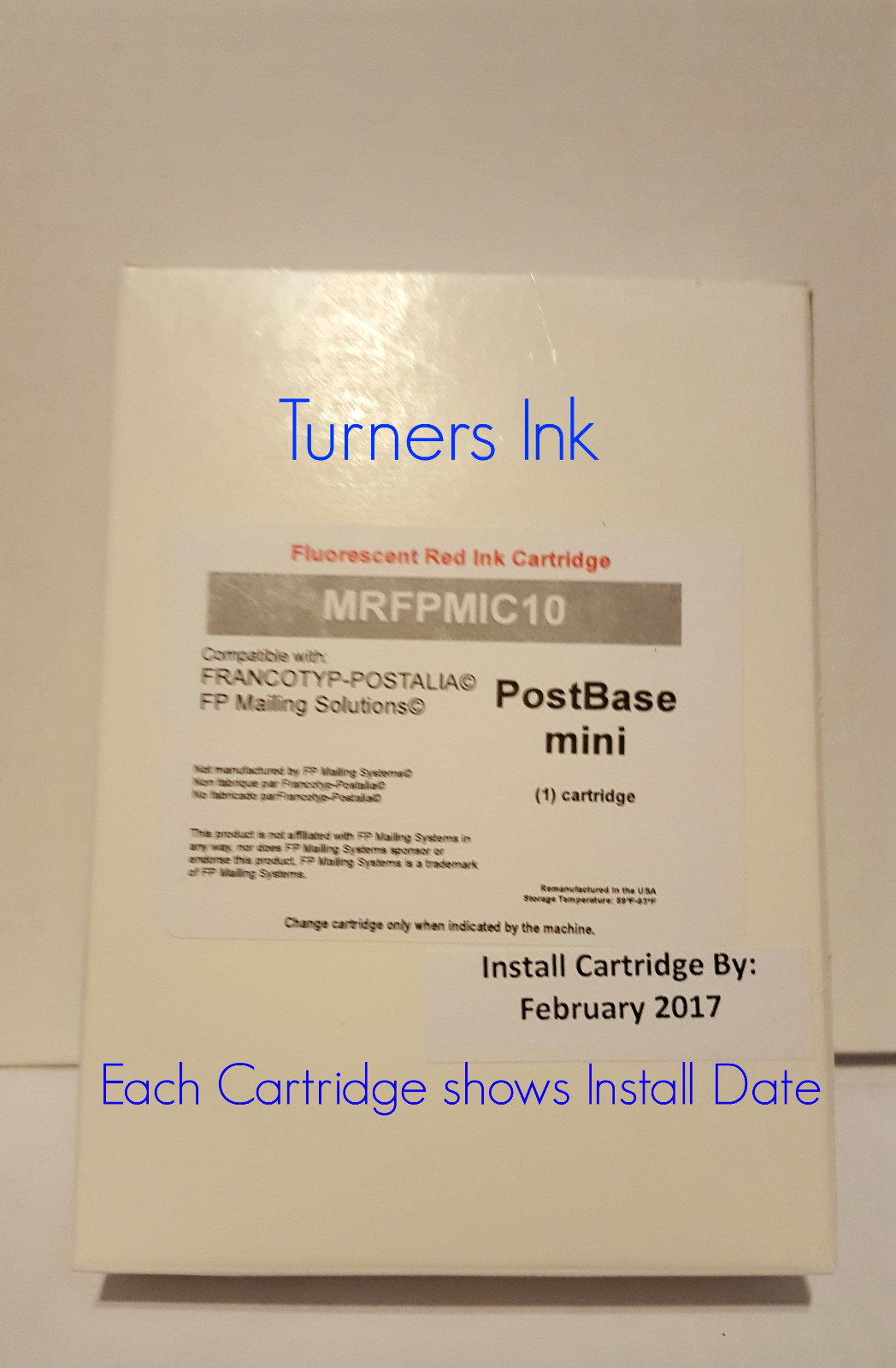 FPPMIC10 Postbase Mini Machines Only Compatible USPS Approved Red Ink Cartridge