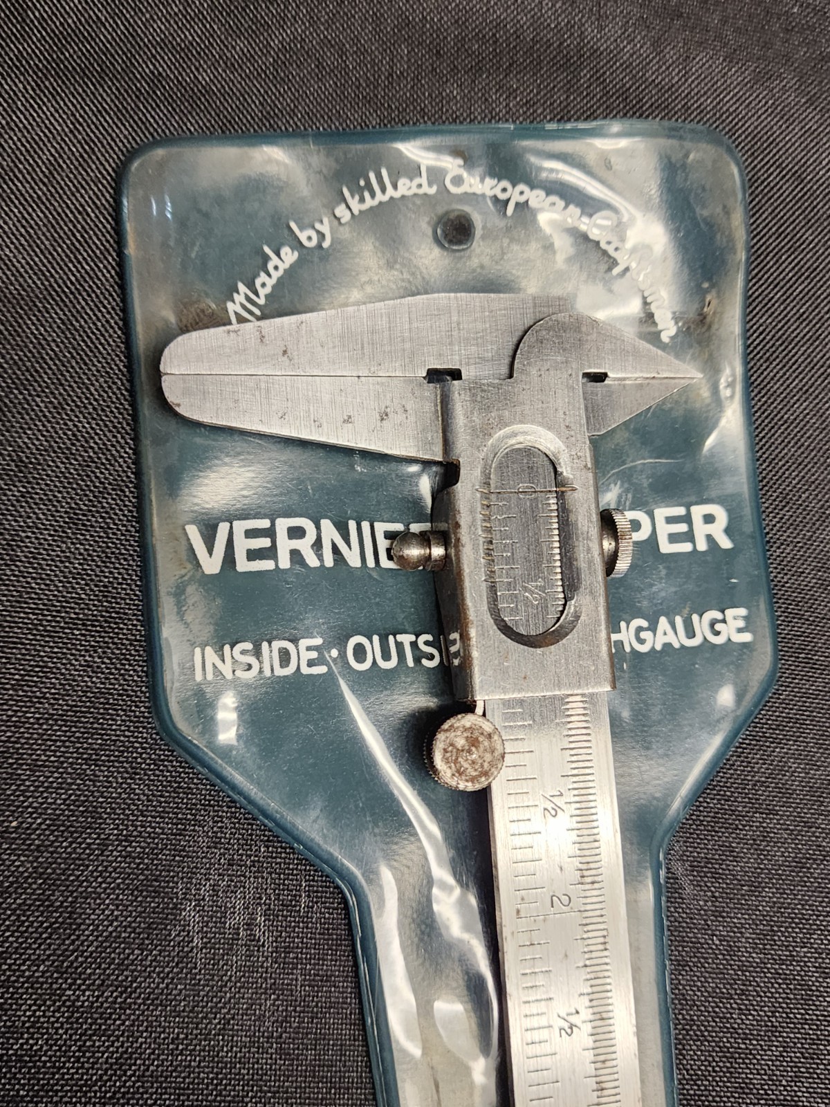 Vintage SYG Spain 5″ Vernier Caliper Inside Outside W Case Read