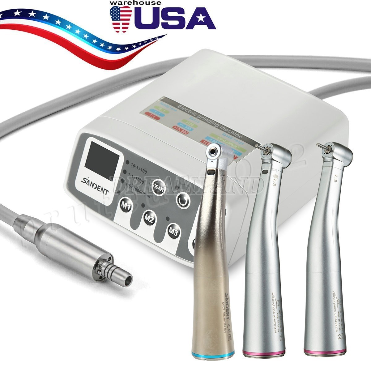 NSK Style Dental LED Brushless Electric Micro Motor /1:1/1:5 LED Handpiece DT