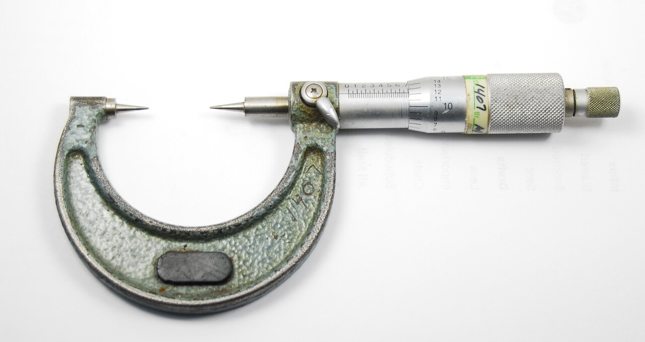 0 TO 1 INCH POINT MICROMETER .0001 VERNIER (F-4-1407)