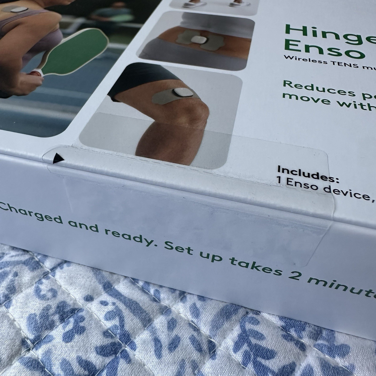 Hinge Health Enso 3 Wearable TENS Unit with 3 Gel Pads, Charging Dock SEALED NEW