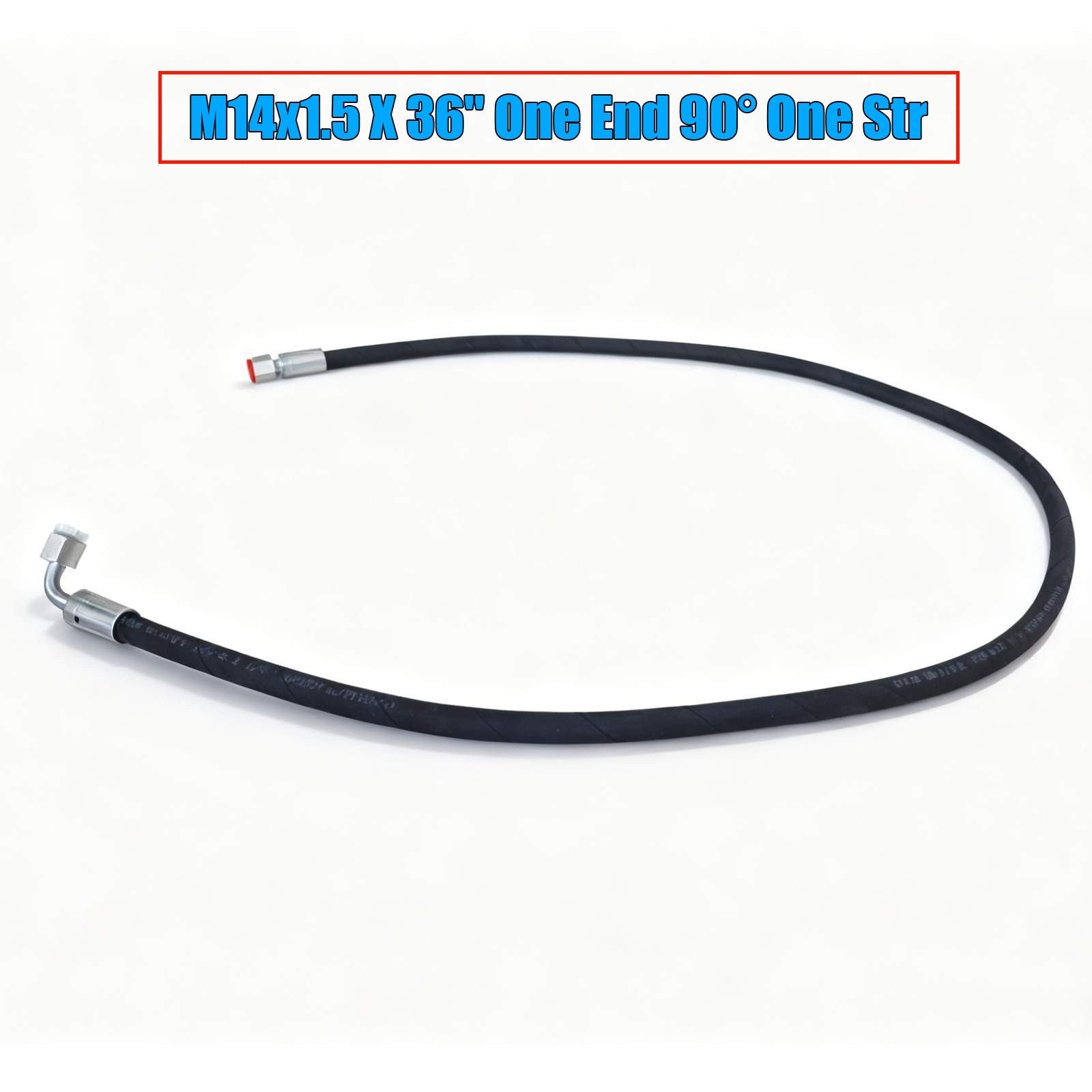 Agt Miva Chinese Mini Excavator Hydraulic Hose M14x1.5 X 36″ One End 90° One Str