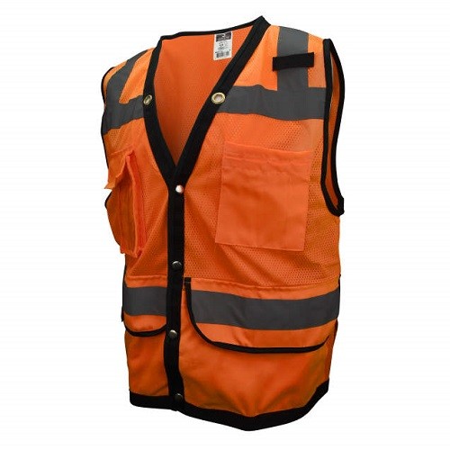 Radians Unisex Adult Industrial Safety Vest, Safety Orange, Large US