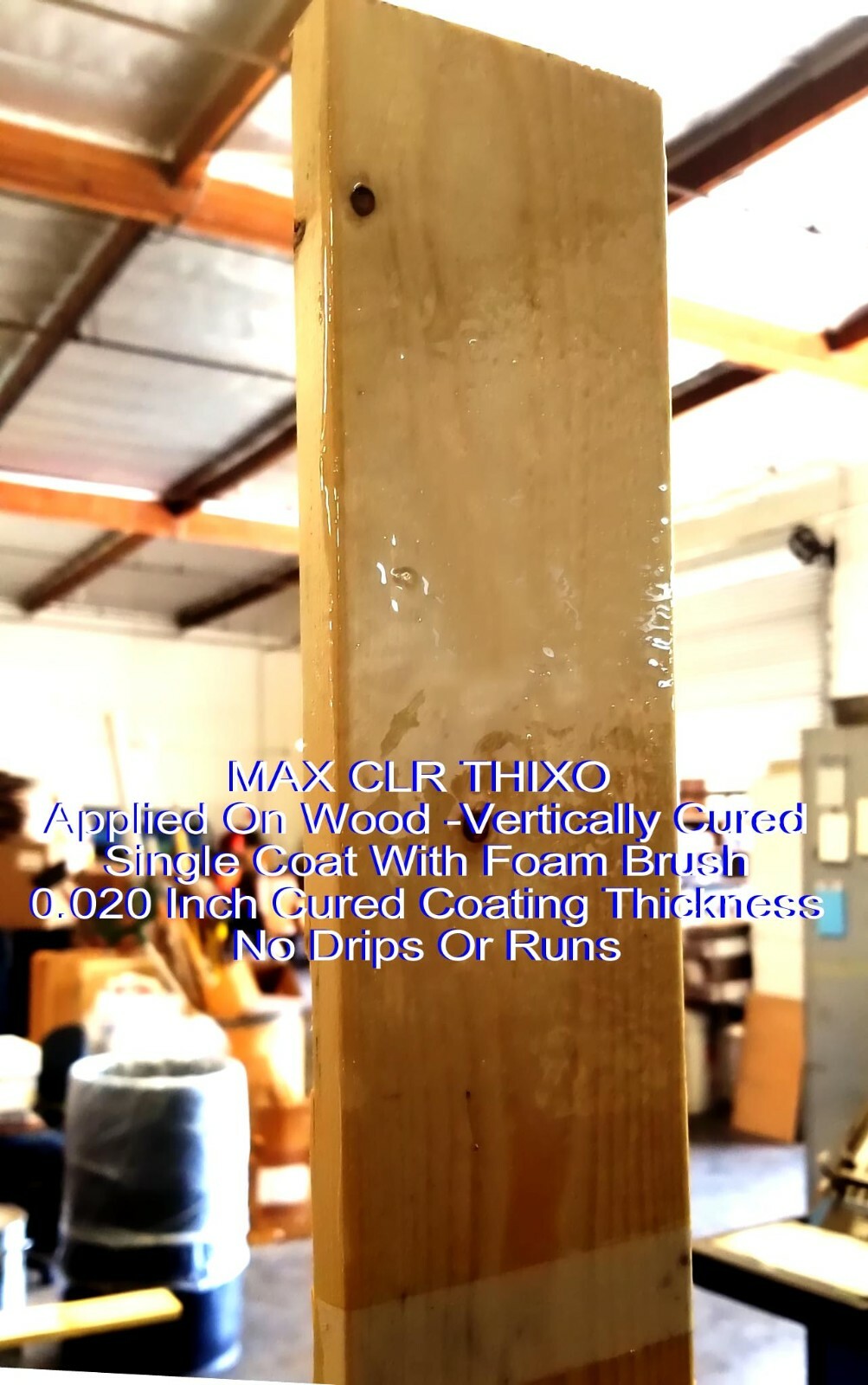 Epoxy Clear Food Safe Coating FDA Compliant 4 Vertical Application Less Sagging