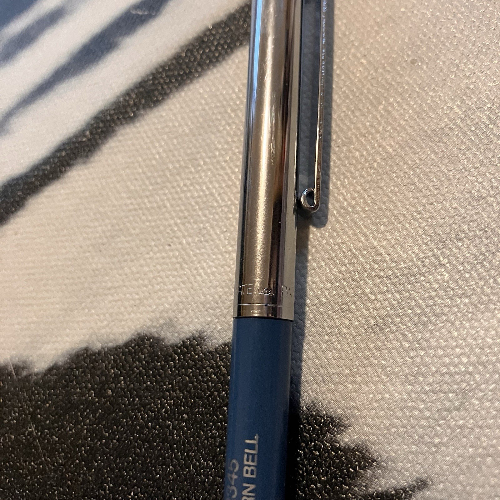 Vintage Paper Mate Double Heart Mechanical Pencil Blue Silver Twist