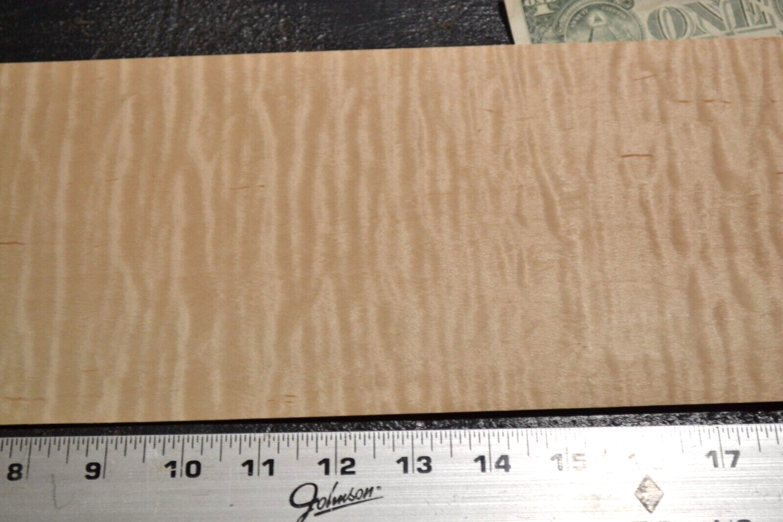 Flame Maple Raw Wood Veneer Sheet 6 x 35 inches 1/42nd 4671-56