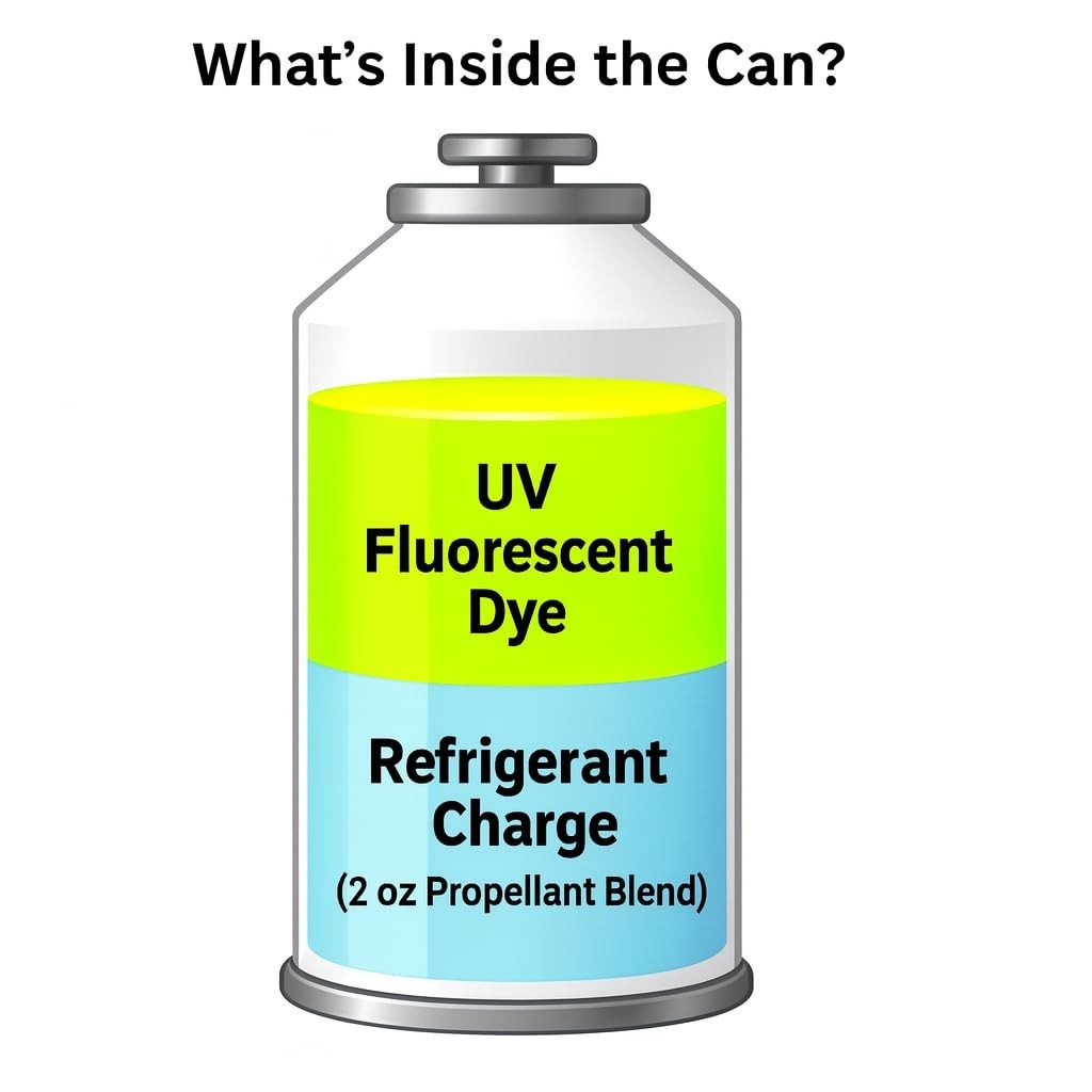 ENVIRO-SAFE UV Dye Charge – Leak Detector for R1234YF, R134a, R12, R22, R600a