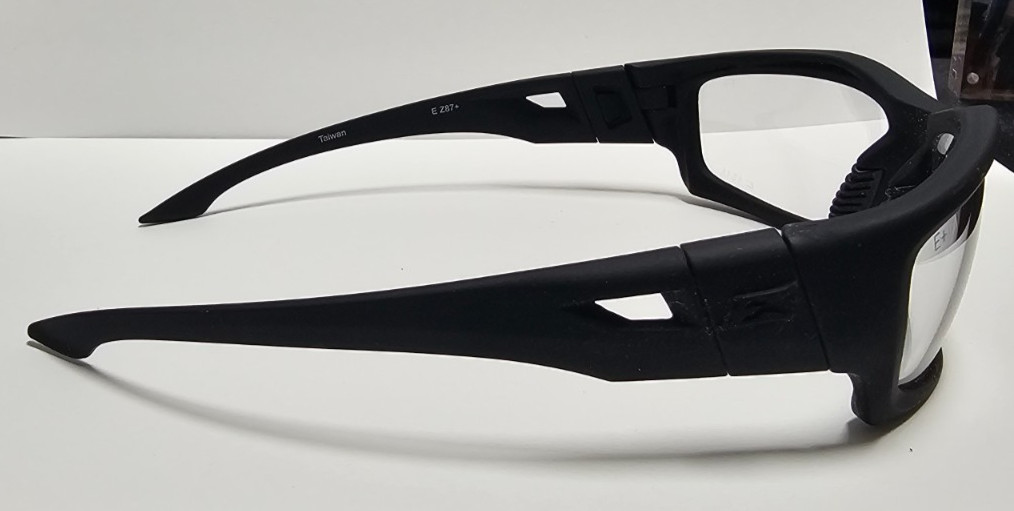 EDGE EYEWEAR Blade Runner Soft-Touch Matte Black Frame/Clear Vapor Shield Lenses