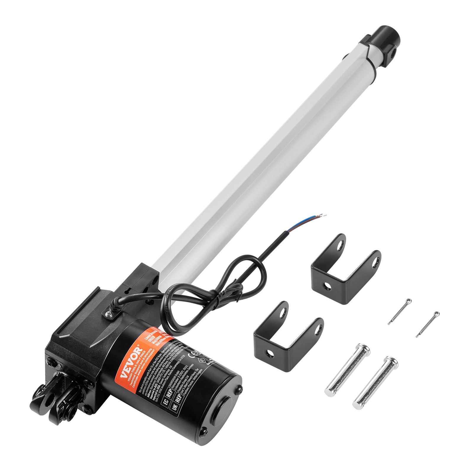 VEVOR Linear Actuator 12V 14In Heavy Duty 1320lbs/6000N 0.19″/s IP44 Protection