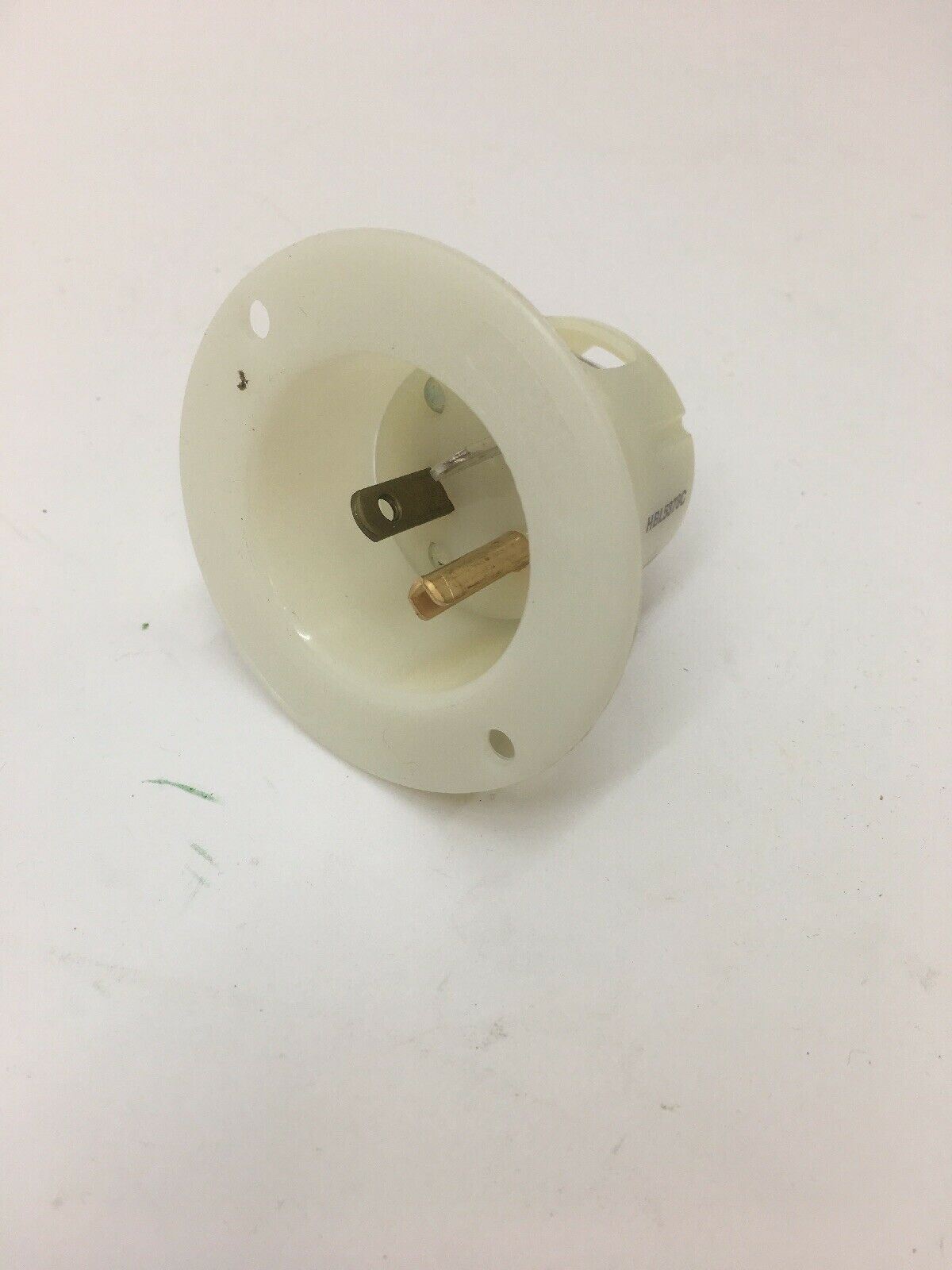 Straight Blade Devices, Male Inlets, Flanged, Industrial/Commercial, 20A 125V, 2