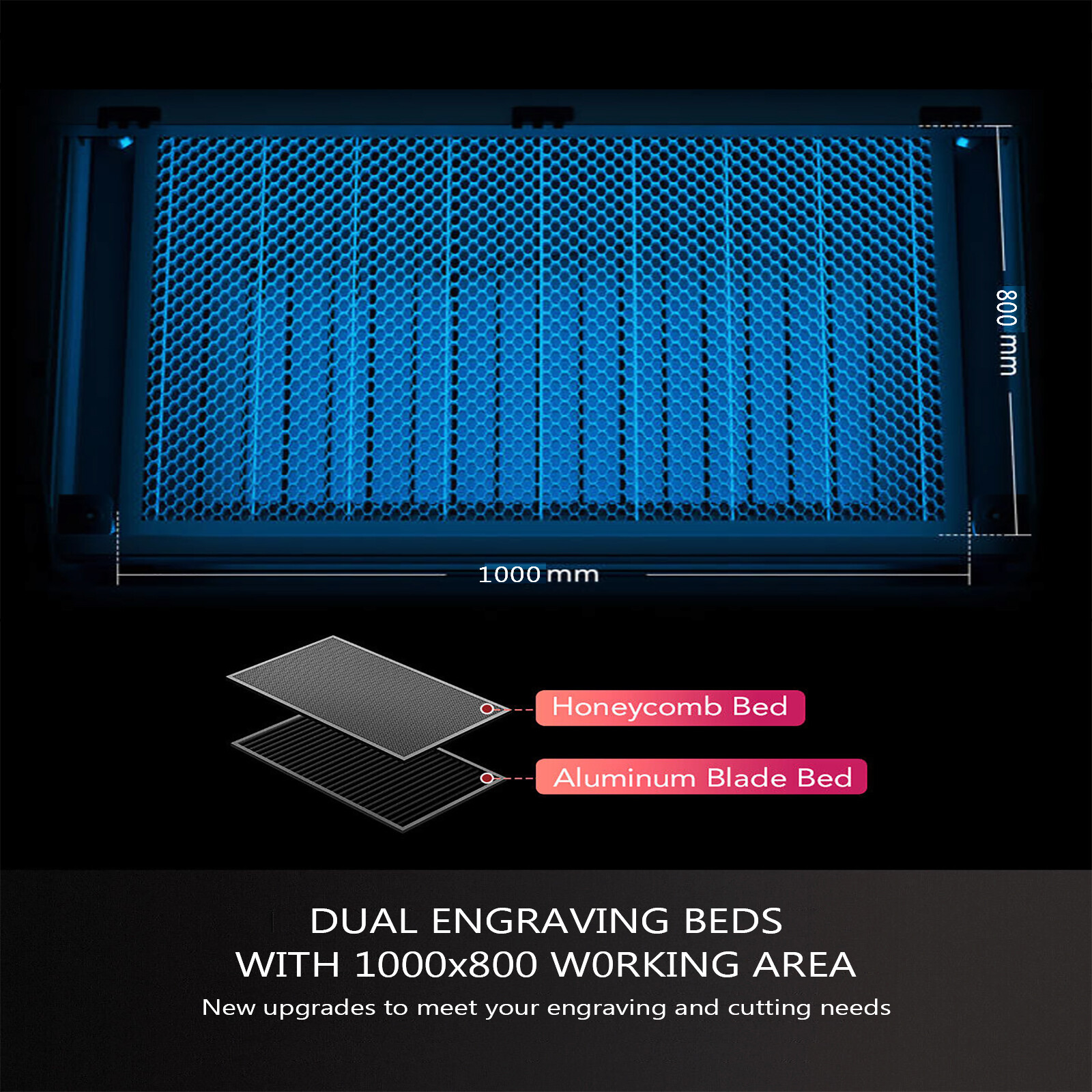 Autofocus 100W Co2 Laser Engraving Machine Laser Cutting Cutter Machine 40x32in