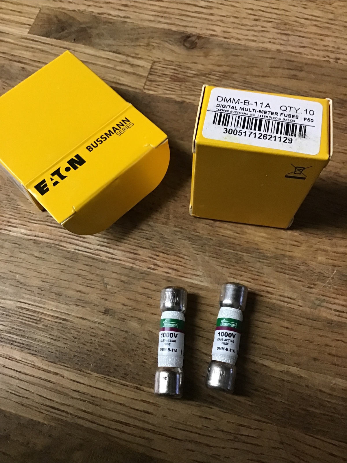 2 PCS COOPER BUSSMANN DMM-B-11A DMMB11A FAST ACTING FUSE 1000 VAC/DC