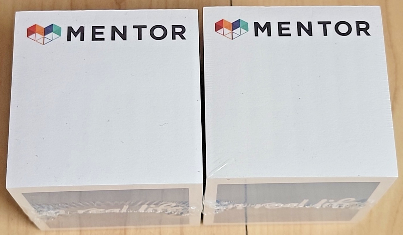 1200 Post-It Brand Sheets 2 Pads White Notes 3×3″ Sticky Cube LOGO NAME – NEW