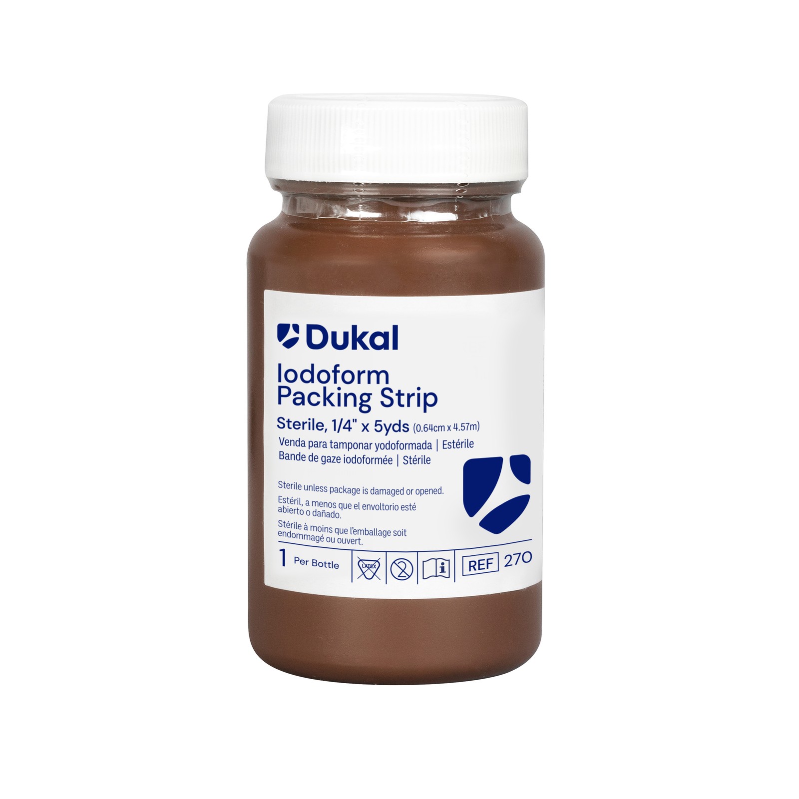 Dukal 270 Iodoform 5% Packing Strips Sterile 1/4″ x 5 Yards