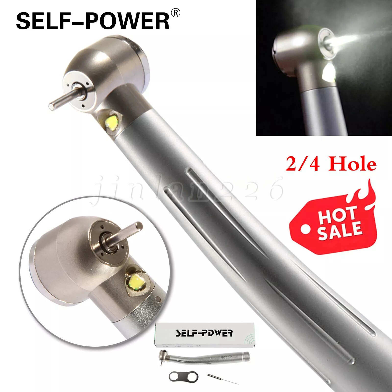 Factory Price Dental LED High Speed Handpiece 3 Water Spray 2 4 Hole Air Turbine