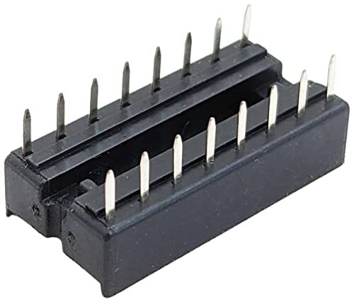 20 Pack 16 Pin Solder Tail Low Profile DIP IC Socket, 2.54mm Pitch, 7.6mm Row…