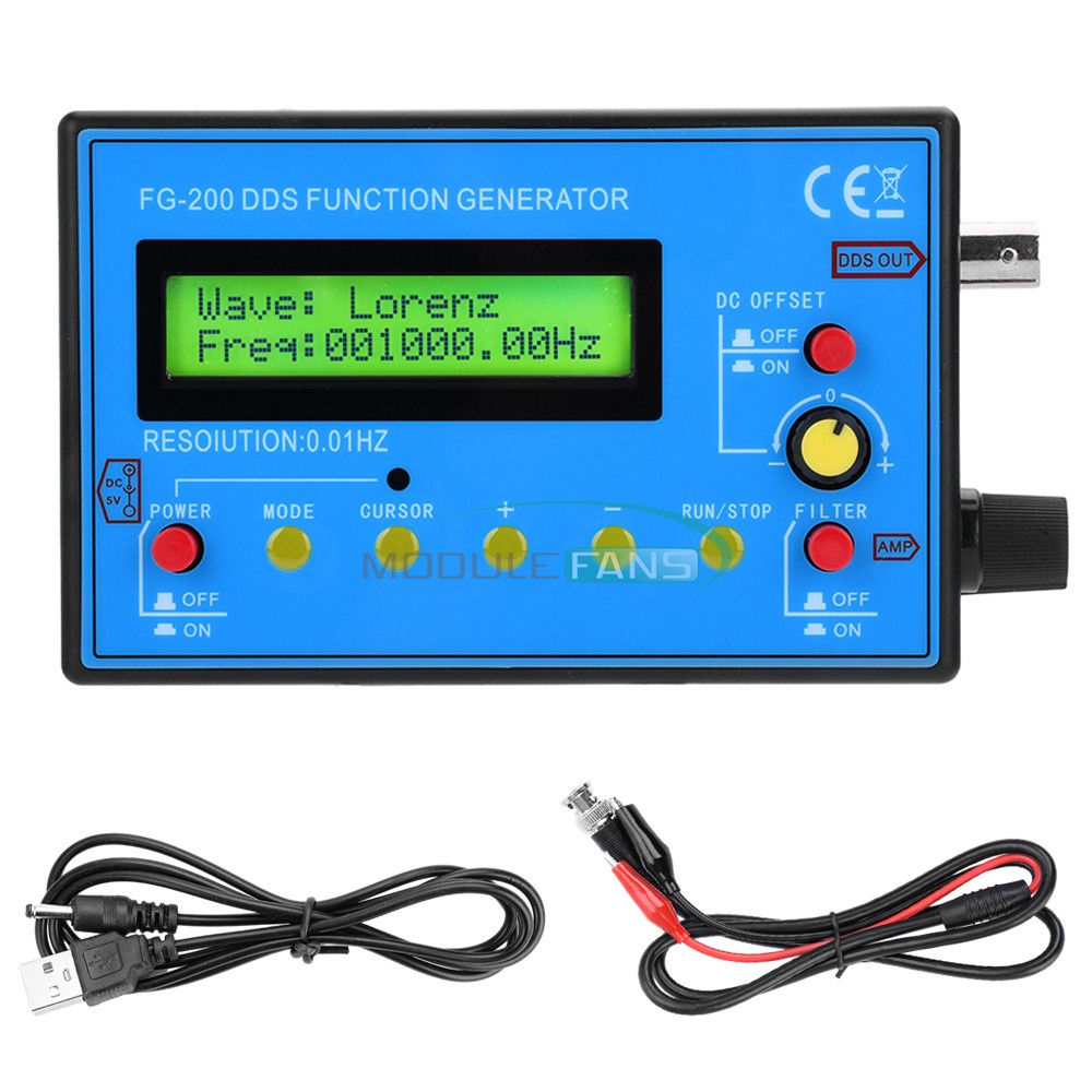 FG-200 0.01~500KHz DDS Function Signal Generator Frequency Signal Counter hot