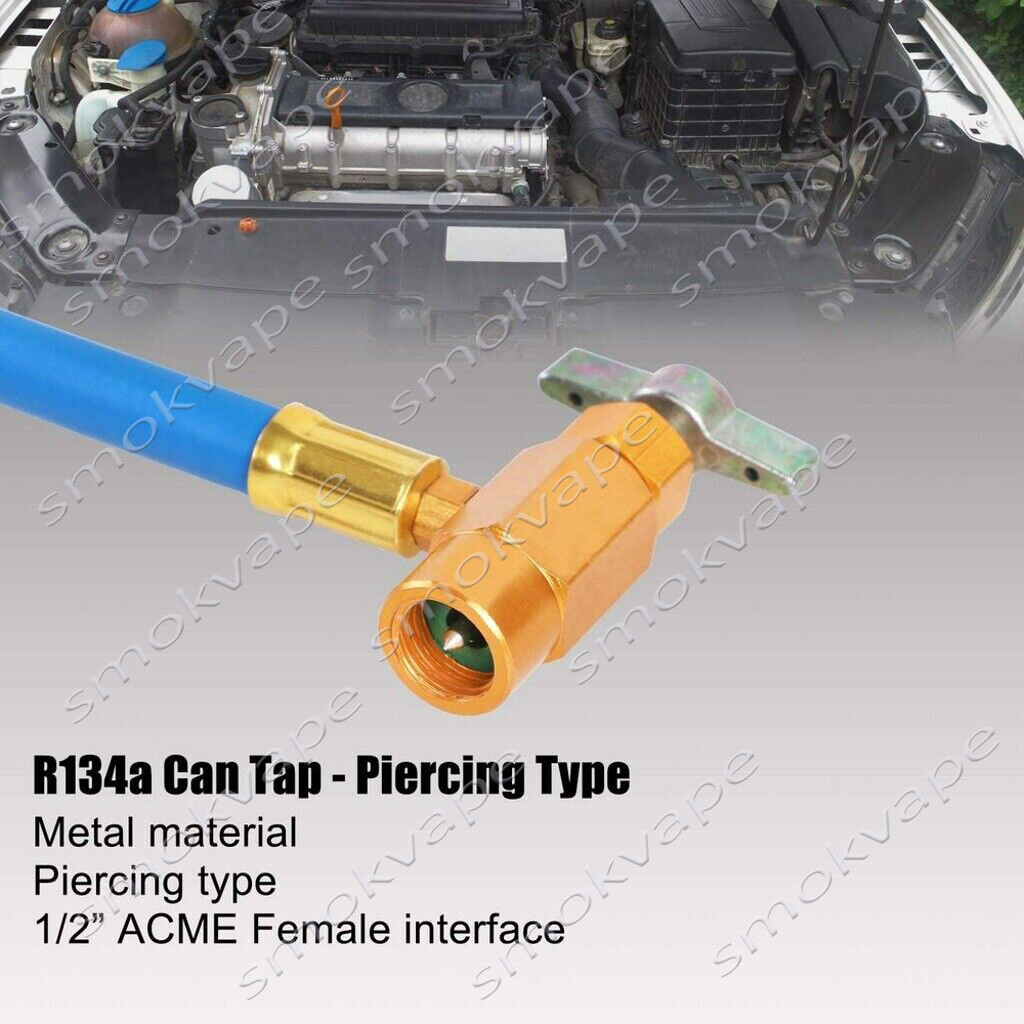 Refrigerant Recharge Kit A/C R134-a Self-Sealing Adapter for AC Sealing cans