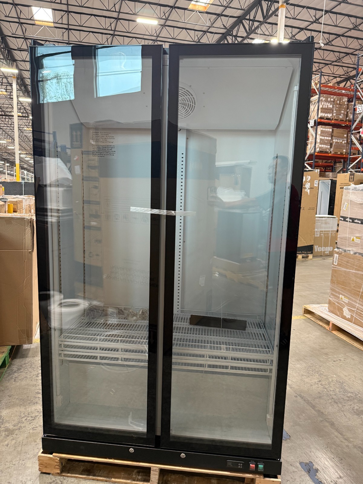 Yeego Commercial Merchandiser Refrigerator 27.12 Cu.Ft Upright Beverage Cooler