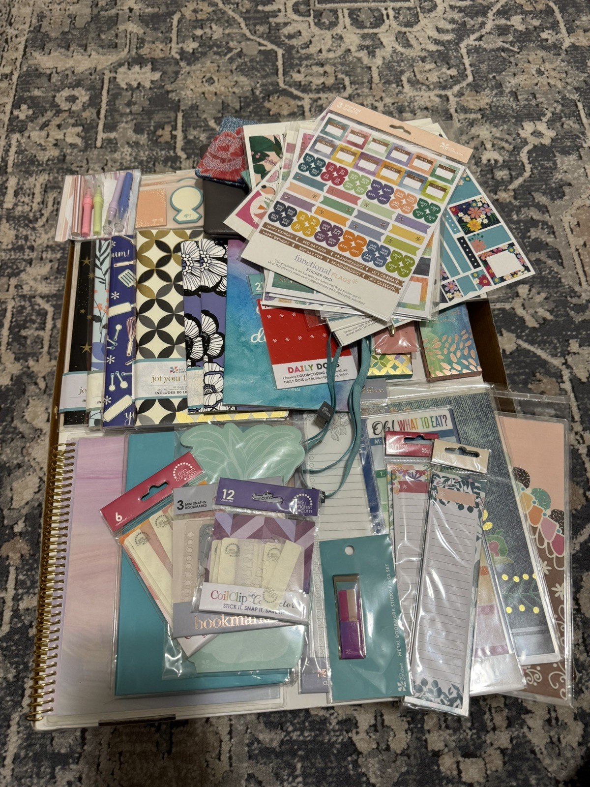 Erin Condren Life Planner Accessories, Notes, Stickers, Journals HUGE LOT NEW