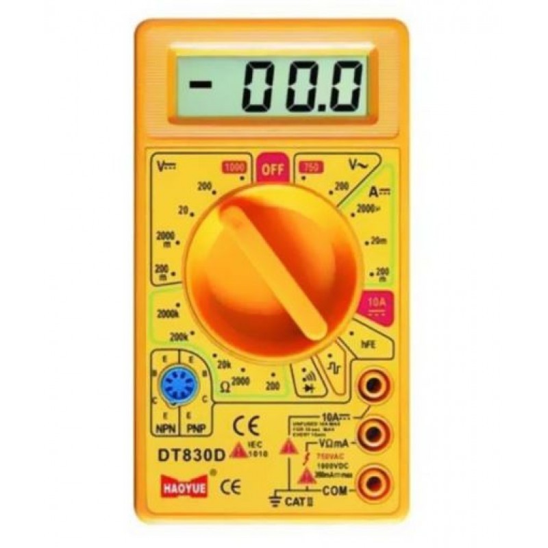 DT830D – 1000V DC/750V AC Digital Multimeter