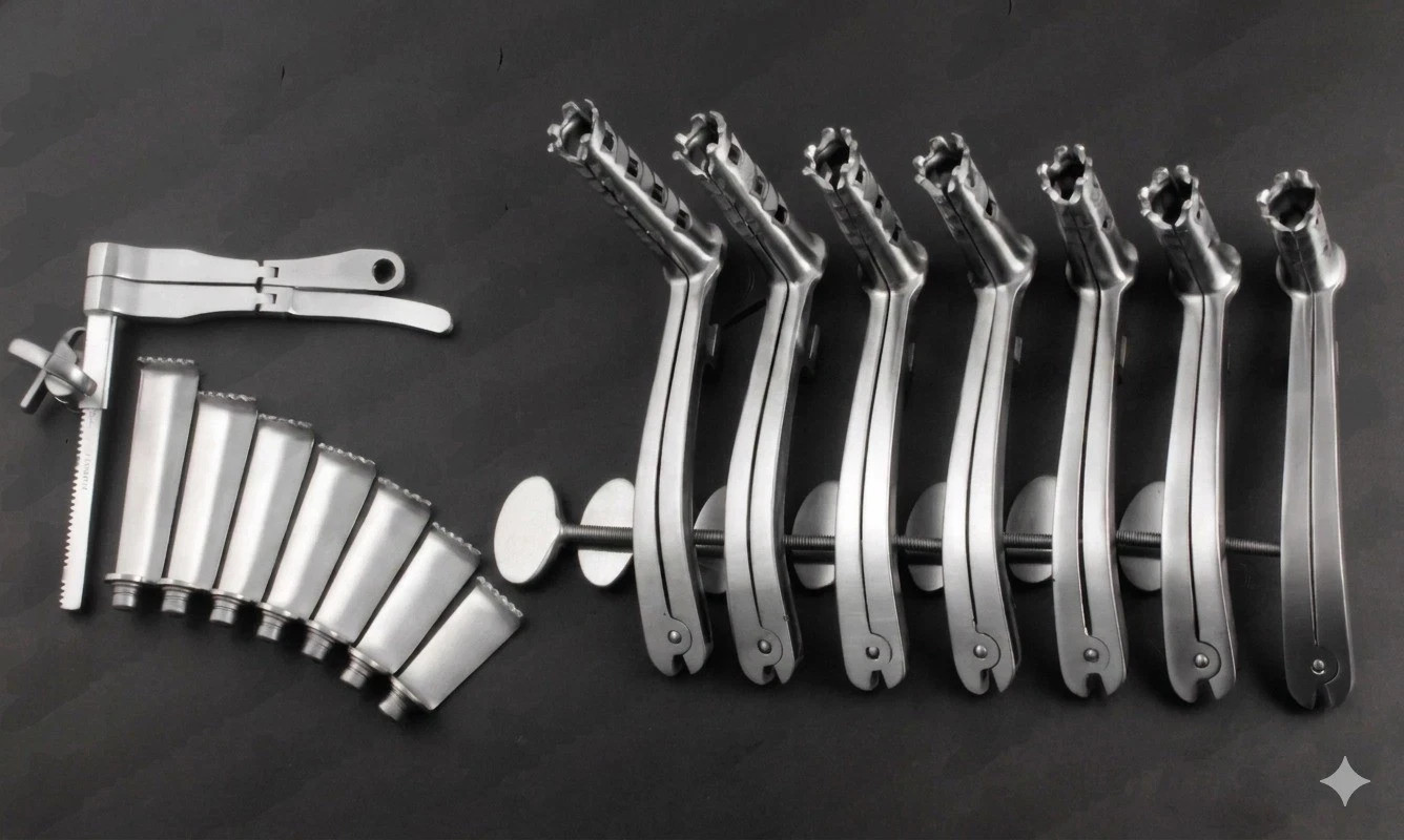 Caspar Lumbar Discectomy Retractor 16 PCs Set Silver Orthopedic Instruments
