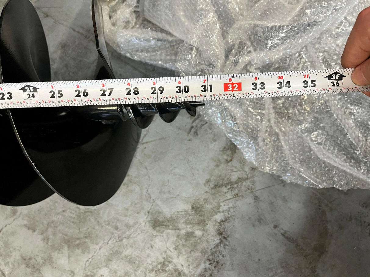 Agrotk Auger Post Hole Drill Bit Attachment 300mm Diameter For Mini Excavator