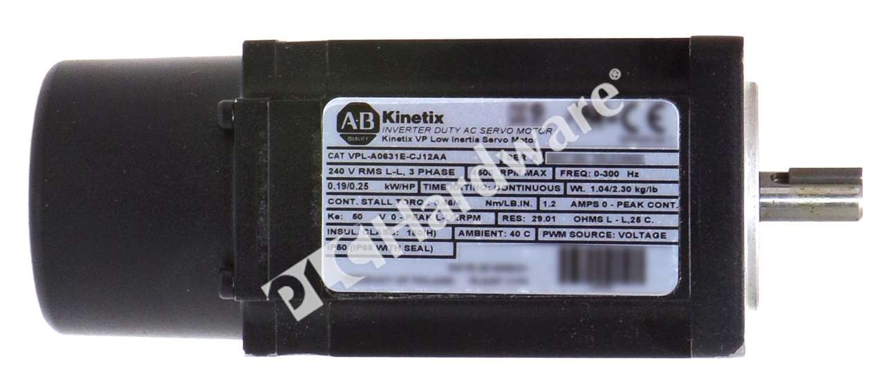 Surplus Pre-owned Allen Bradley VPL-A0631E-CJ12AA /A Low Inertia Motor 240V AC