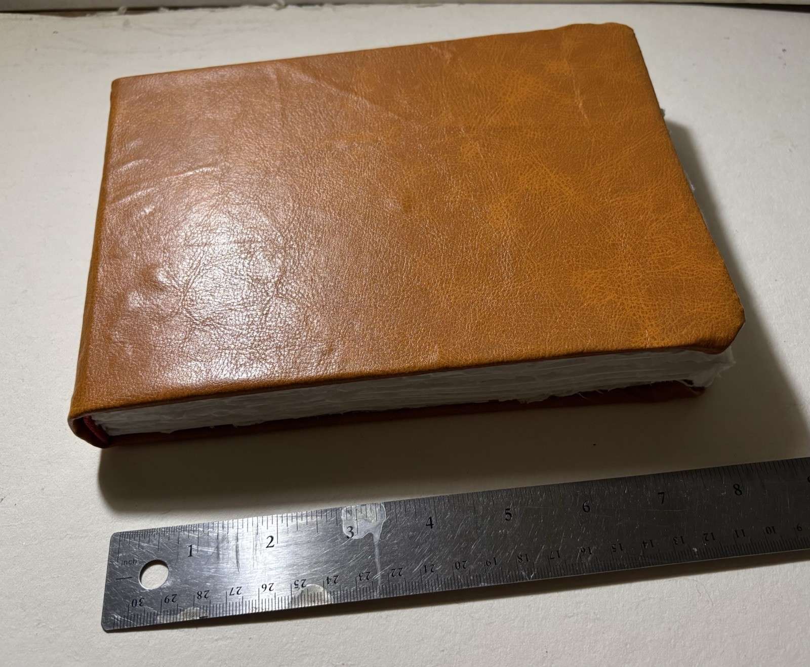 Handmade Brown Faux Leather – Sketchbook Blank Journal Book – 8 in. x 5.8 in