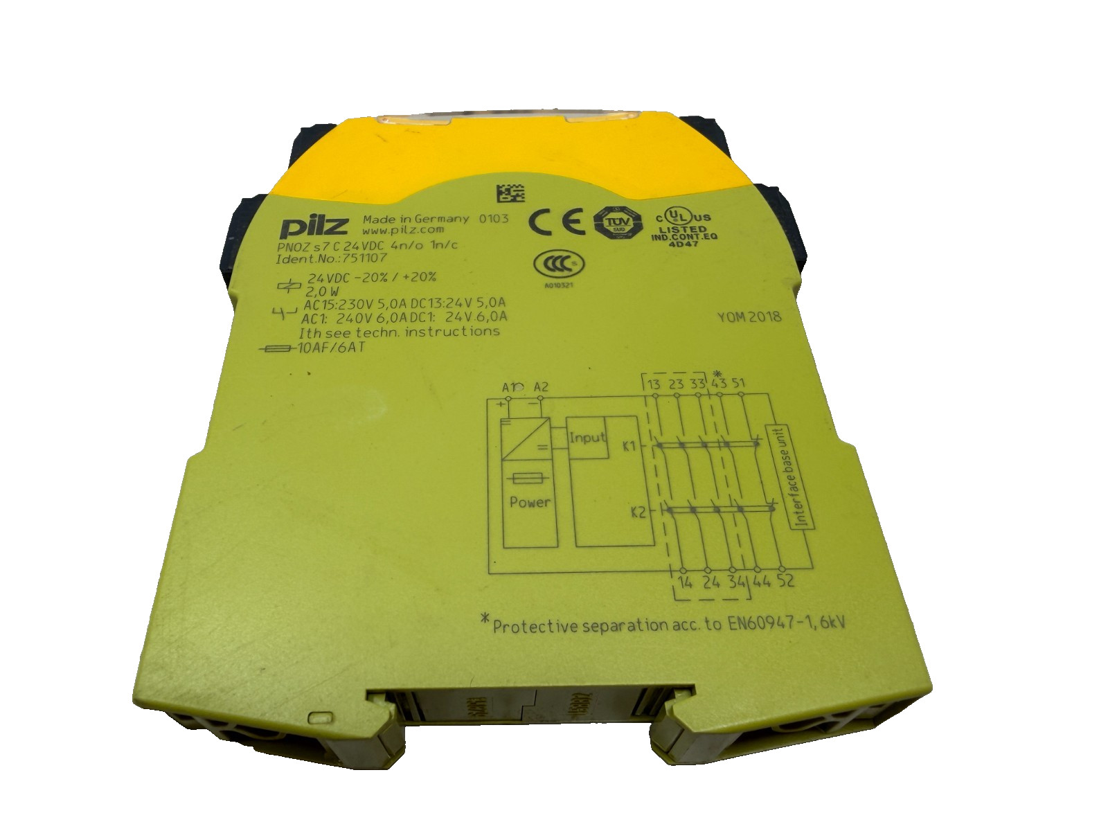 Pilz PNOZ s7 C 24VDC 4n/o 1n/c Safety Relay 751107