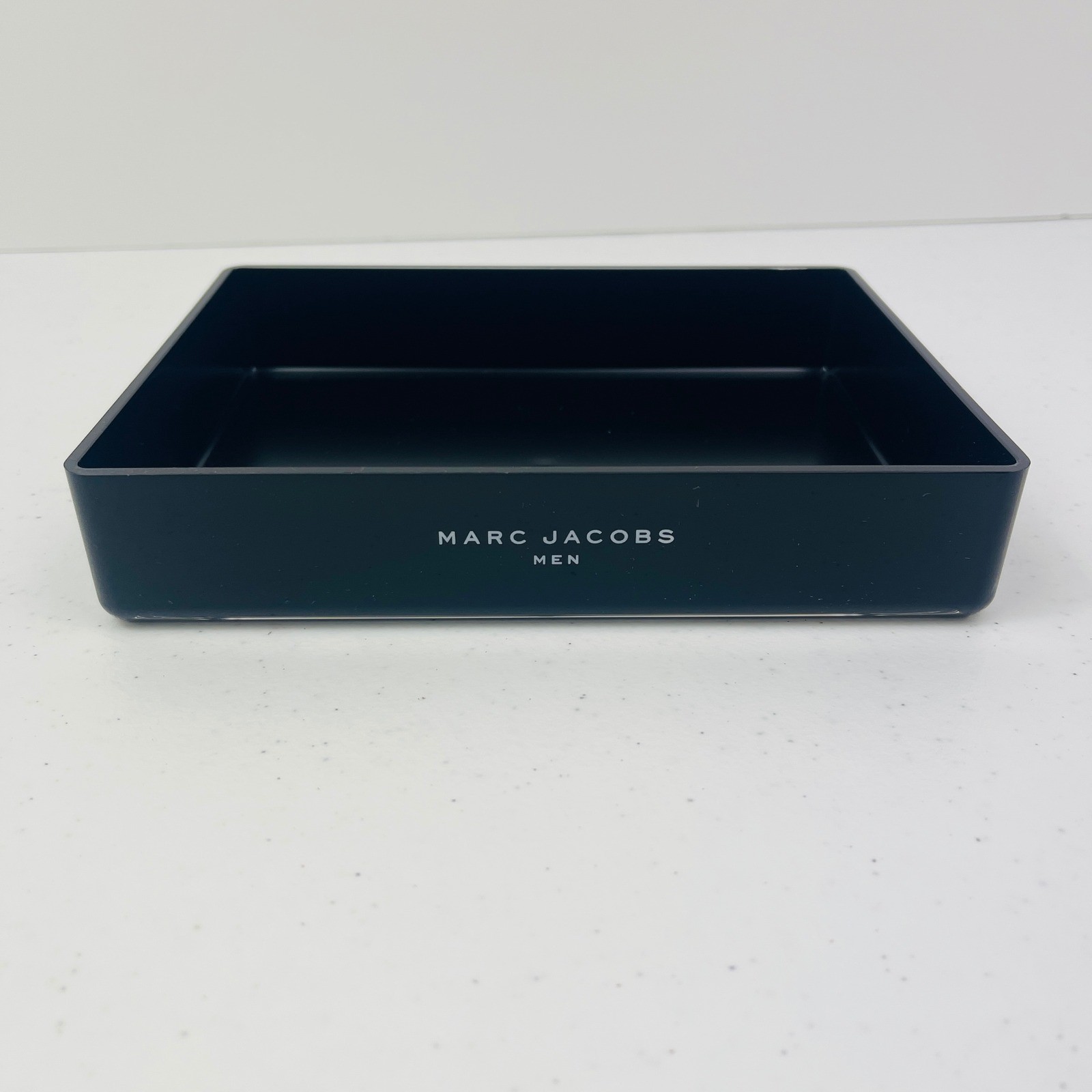 Marc Jacobs Men Black Acrylic Valet Tray Catchall Desk Organizer Minimalist