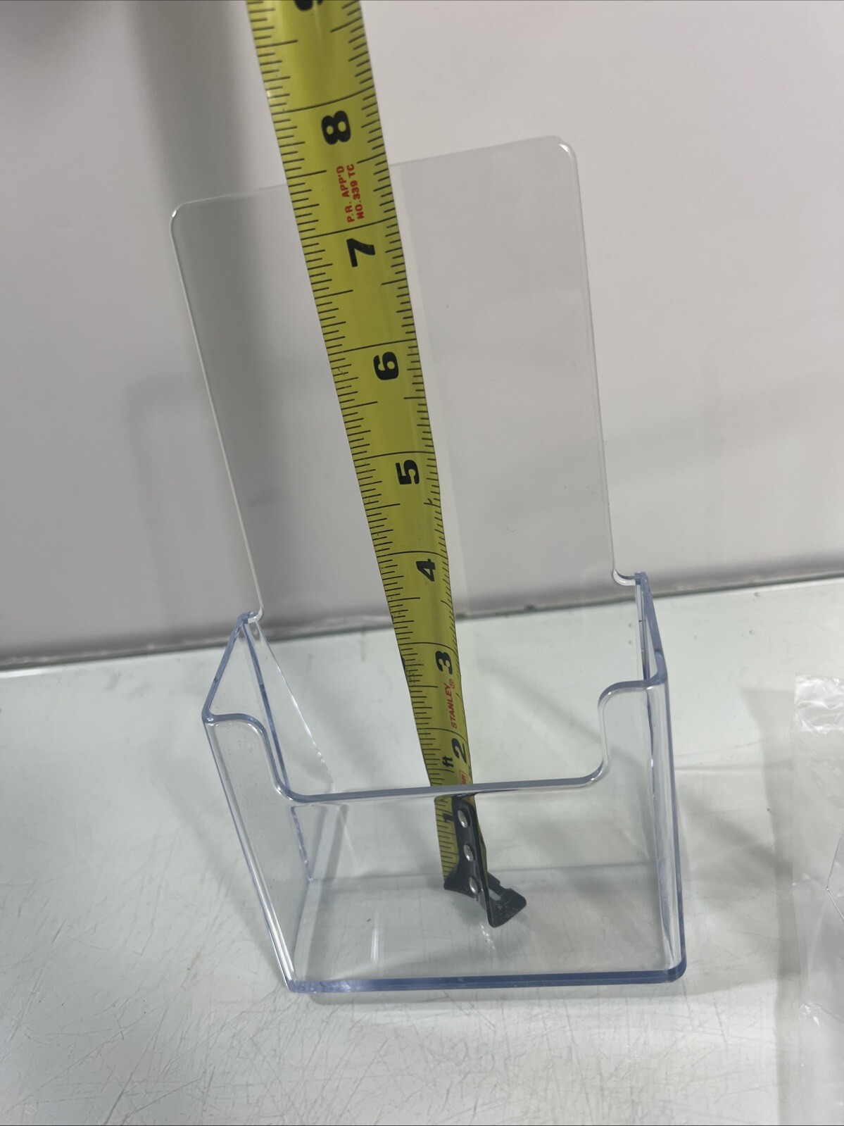 2 Pack Acrylic Brochure Holder 4×7 Inches Flyer Display Stand Card Holder