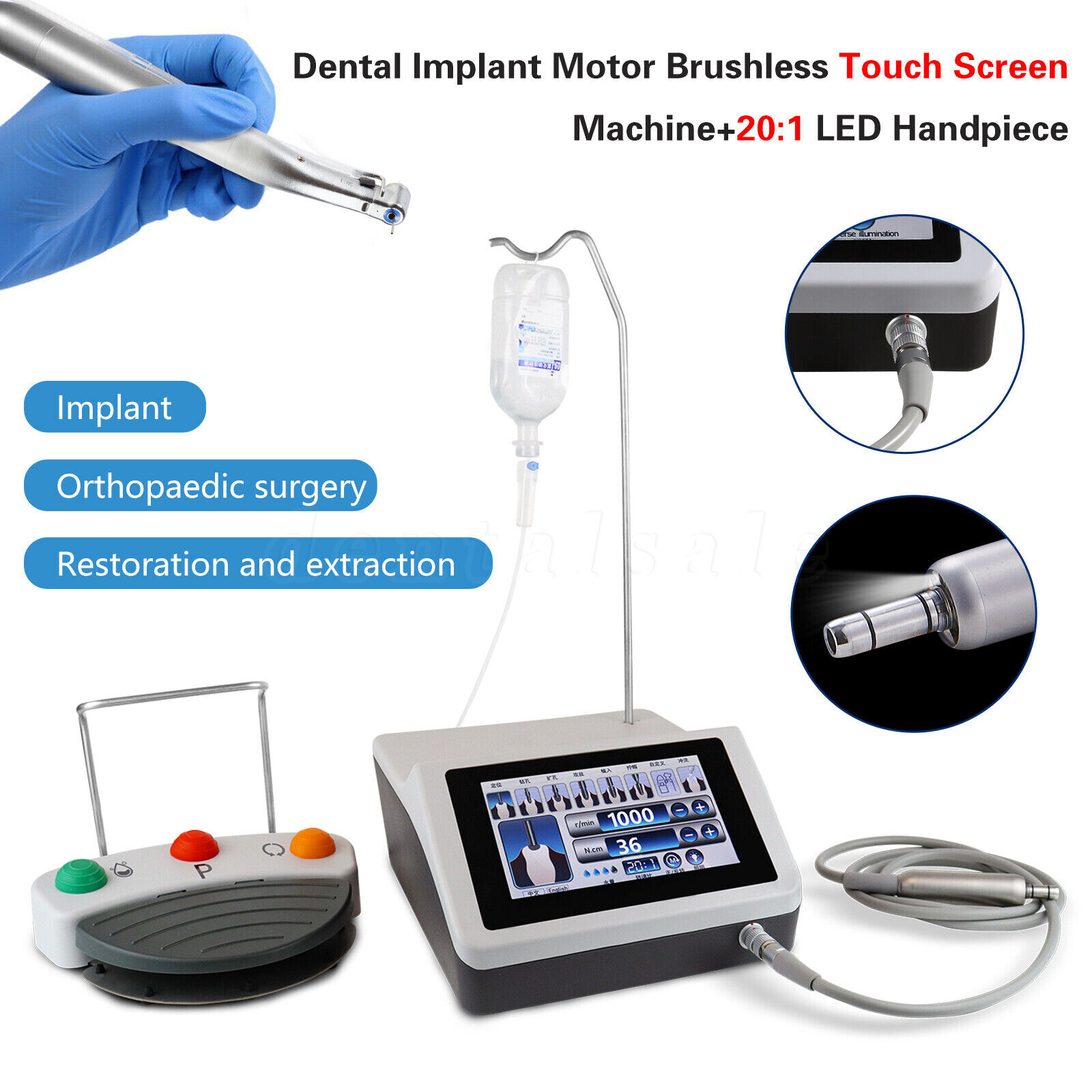 NSK Style Surgic Pro LED Optic System Implant Motor Surgical Micromotor