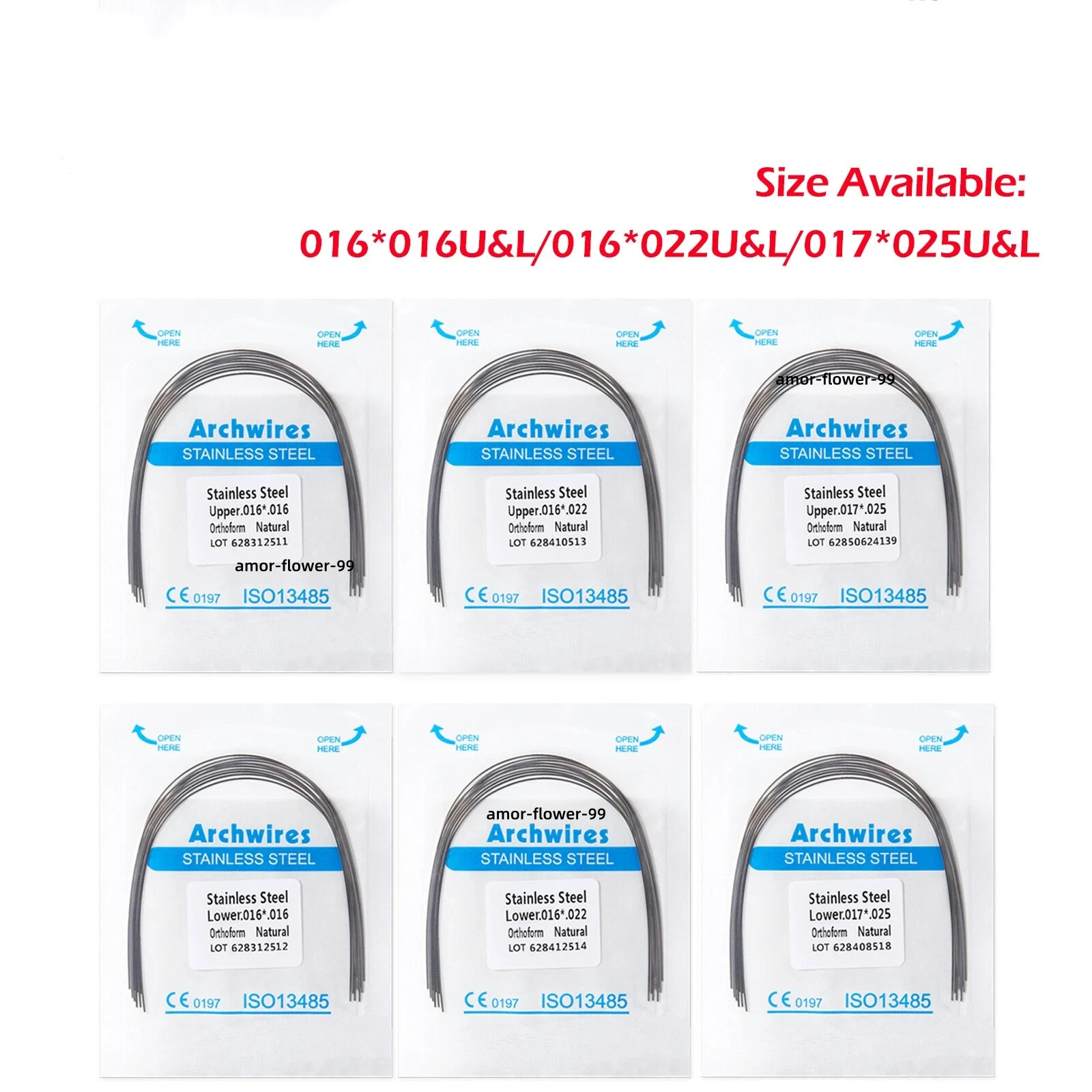 Dental Orthodontic Stainless Steel Arch Wire Rectangular Natural/Square/Ovoid