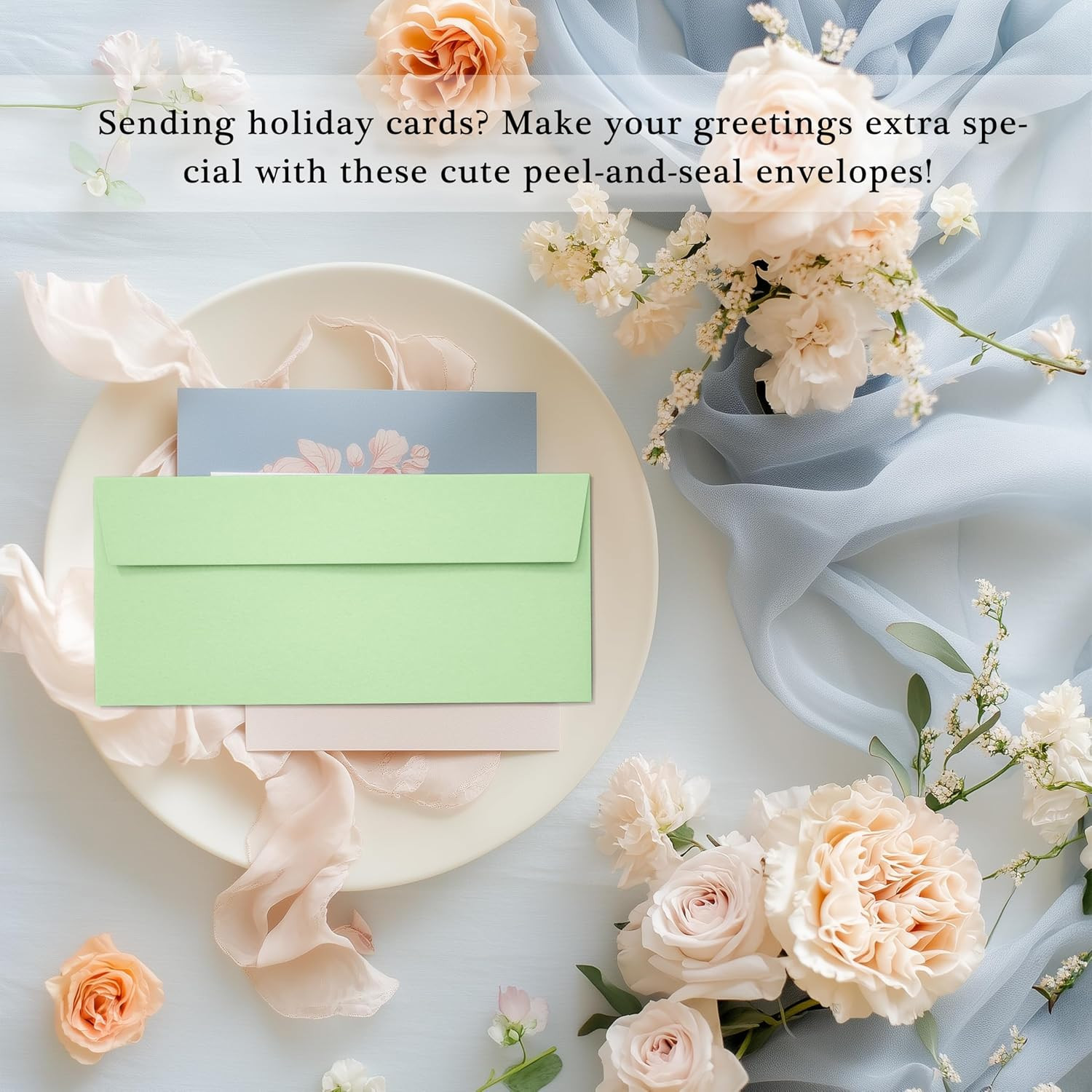 50 Pack Colorful Self Seal Business Envelopes Number 10 Letter Mailing Office Se