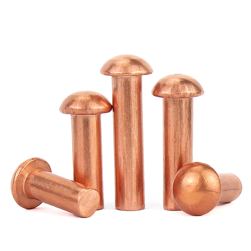M1.5 M2 M2.5 M3 M4-M8 Solid Copper Round Pan Head Rivets Nut Hammer Rivet DIN660