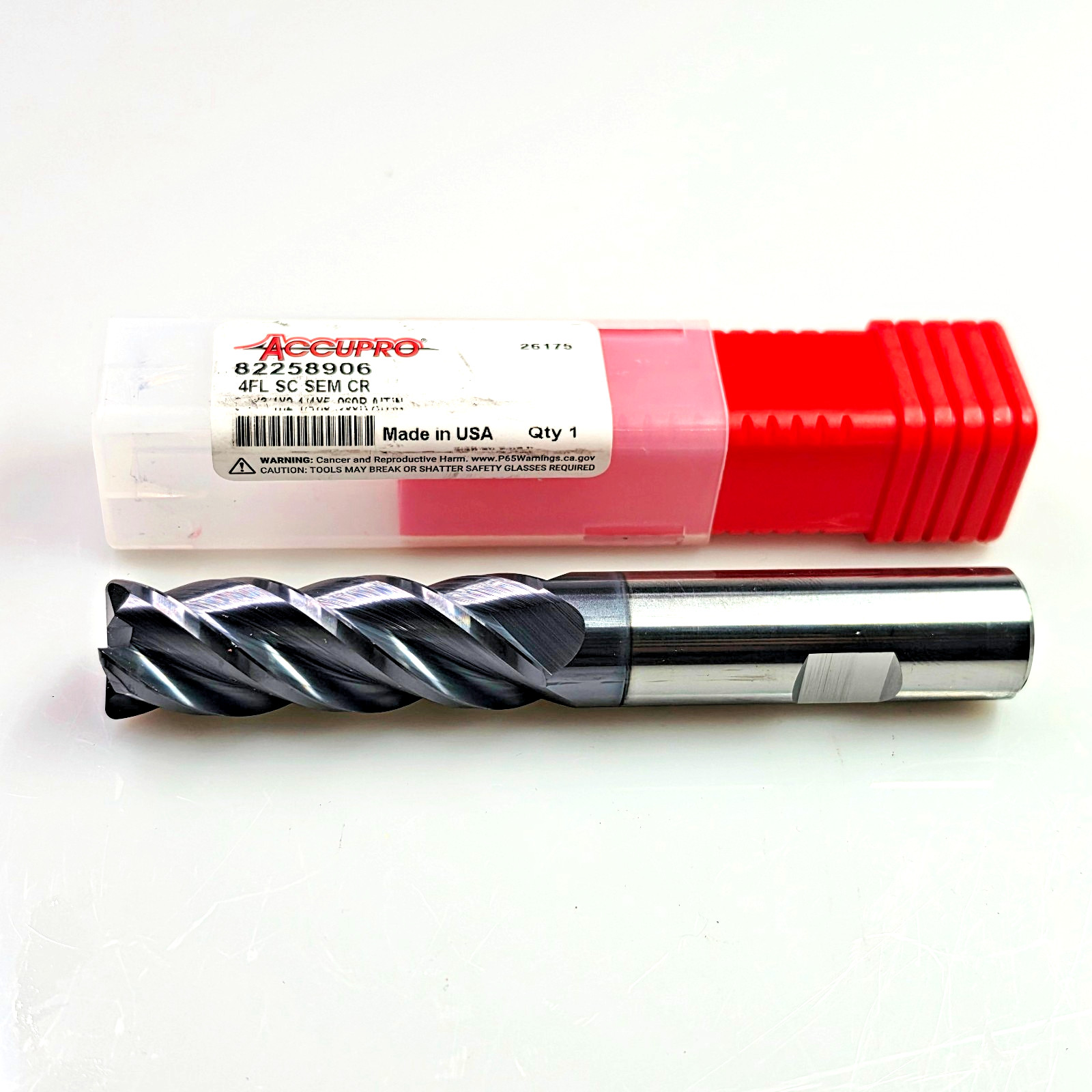 AccuPro 3/4″ x 3/4 x 2-1/4 x 5 R.06 Solid Carbide End Mill 82258906 AlTiN