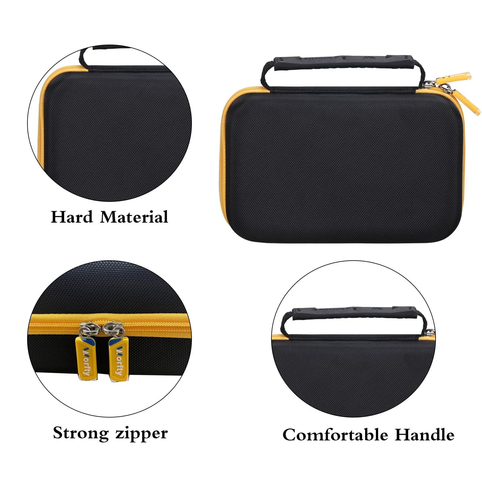 Hard Case for Fluke 87-V 87V Max 77-IV 83V 88V Digital Multimeter Black/Yellow