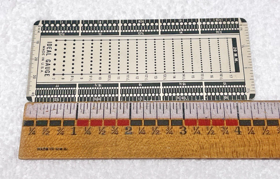Ideal Guage USA Postal Stamp Measure Guide 4 3/8 x 1 7/8 Inches